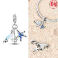 Abalorios de Plata 925 con Elementos Marinos, Estrella de Mar y Cola de Pez, Compatibles con Pulseras de Plata 925 Originales, para la Creación de Joyería para Mujer - details 0