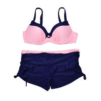 Conjunto de Bikini rojo con realce para mujer, traje de baño Sexy acolchado con correa ajustable, Bikinis bordeados, ropa de baño para verano 2023 - details 4