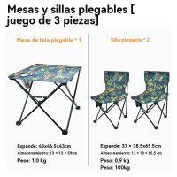 Mesa camping plegable con sillas multifunción familiares party al aire libre pesca - details 1