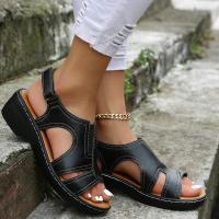 Sandalias ortopédicas De cuña para Mujer, zapatos cómodos De Color sólido, Sandalias ligeras De talla grande para playa, 2023 - details 3