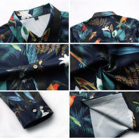 Camisas Casuales para Hombres Impresión de Moda, Elástica, Sin Hierro, Talla Grande - details 6