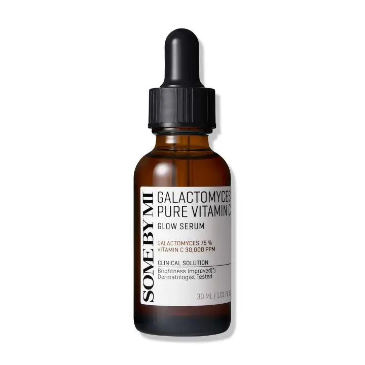 SOME BY MI Galactomyces Pure 1.01Oz, 30ml Vitamina C Cara para Glow Glass Suero corrector de manchas oscuras con textura y elasticidad - - 1