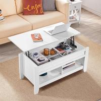 Mesa de Café de Madera Elevable Diseño Moderno para Sala Tamaño 104,5 x 49,5 x (49-61,5) cm Gris - details 21