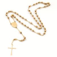 Rosario dorado grueso chapado en oro de 18 quilates para hombres Y mujeres, collar en Y, 1 pieza - details 0