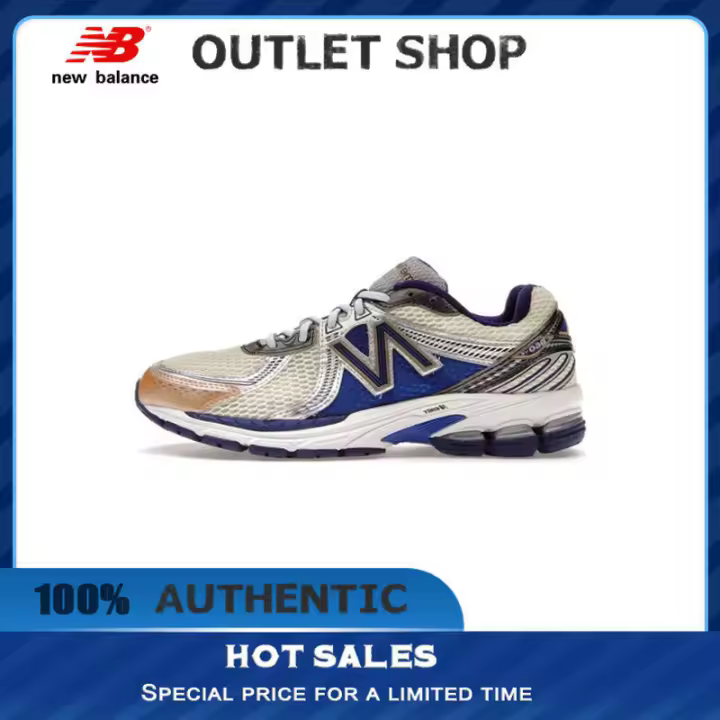 Leten 【100% AUTÉNTICO】 NB 860 V2 Azul Caqui " Zapatillas ML860AM2 Zapatillas deportivas de moda unisex para hombres y mujeres Pegatinas de pared - 1
