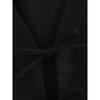Chaqueta holgada de dos piezas con botones para el verano 2025, pantalones anchos de cintura alta y blazer con cuello en V y lazo. - details 7