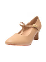 Dynadans Zapatos de baile de cuero PU con correa en T para mujer, calzado marrón de 2 pulgadas, UPD - details 2