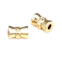Cuentas de Pulsera de Brasso Dorado Mate Forma de Cilindro Ideal para Hacer Joyería DIY - details 19