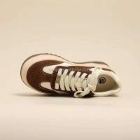 Nuevas zapatillas de deporte blancas puras con aumento de altura para mujer, zapatos de Skate de cuero de vaca Real de alta calidad con clase, informales para niñas, marca - details 6