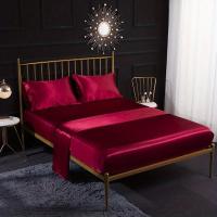 Juego De Cama De Satén De 3/4 piezas, Sábana Ajustable De Color Sólido, Suave Y Cómoda, Para Dormitorio Y habitación - details 15