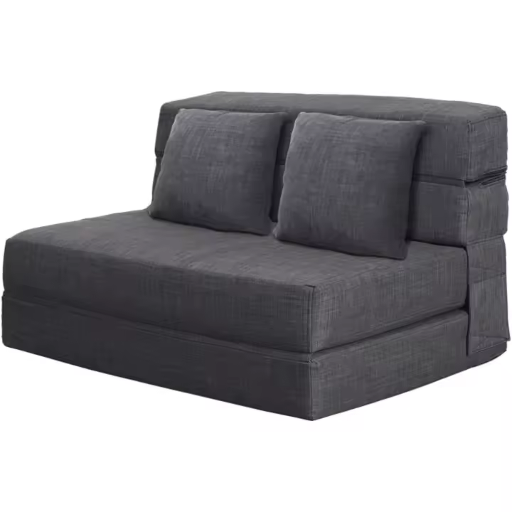 Sofá de Terciopelo Plegable Cama con Memoria de Espuma y Almohada Colchón Sofá Lavable - 1