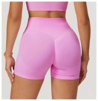 Pantalones cortos deportivos mejorados de cintura alta para yoga sin costuras para mujer, utilizados para gimnasios y ciclismo - details 13