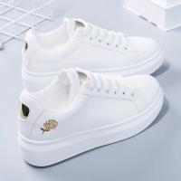 Zapatillas de correr para mujer, zapatos informales con cordones y flores bordadas, transpirables, color blanco, primavera y otoño - details 0