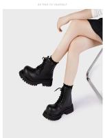 Chelsea con suela de oreja colgante de moda, tacón grueso, botines elásticos antideslizantes - details 2