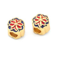 Pulseras de Brass Dorado Mate 4PCS Grande Agujero Abalorios para Hacer Joyas DIY - details 140