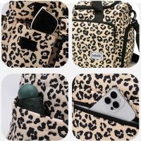 Bolso de Viaje de Ocio de Gran Capacidad con Estampado de Leopardo Bolso de Deportes y Fitness con Múltiples Bolsillos y Compartimento para Zapatos - details 4