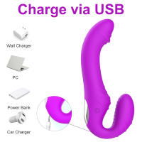 Consolador masajeador de próstata Anal sin tirantes para mujer, vibrador doble femenino, punto G, Juguetes sexuales para adultos, pareja, 10 velocidades - details 22