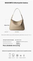 Bolso de Hombro Geométrico de Cuero Genuino Bolso Cruzado de Cuero de Vaca de Primera Capa para Viajeros - details 16
