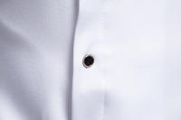 Camisa de Largo Pliegue para Hombres en Otoño Diseño Irregular Elegante Cuello de Standing - details 5