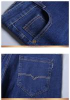 Nuevo clásico jeans stretch, hombres, negro y azul, casual slim jeans, moda, negocios, pierna recta, desgaste, pantalones - details 17