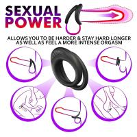Pene doble de silicona, juguete elástico, más largo, más fuerte, más fuerte mejora la erección, adecuado para que lo jueguen hombres o parejas - details 1