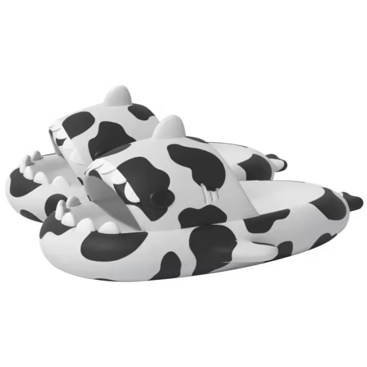 Zapatillas de Navidad Luminosas en Forma de Tiburón Sandalias Suaves para Hombres - 1