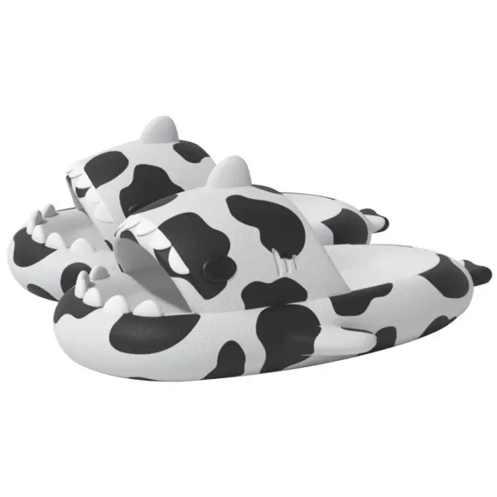 Zapatillas de Navidad Luminosas en Forma de Tiburón Sandalias Suaves para Hombres - 1