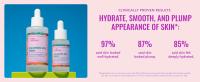 Clinically proven results to hydrate, smooth, and plump appearance of skin