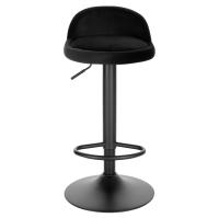 1 taburetes de bar de terciopelo 360. °   Sillas giratorias con respaldo, reposapiés, taburete de barra de altura ajustable con pata de metal para cocina, bar, hogar - details 4
