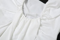 BUNO-Vestido largo sexi con escote Halter y escote en V profundo para mujer, vestido de noche elegante de retazos, vestido de noche liso ajustado sin mangas - details 12