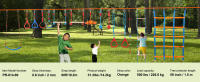 SucceBuy Ninja Warrior Obstacle Course para niños, Slacklines resistentes a la intemperie, juego al aire libre con obstáculos, equipo de entrenamiento ideal para el patio trasero para diversión y fitness - details 6