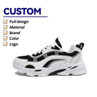 Zapatos informales para mujer, de cuero en blanco, gruesos y con aumento de altura, calzado deportivo para correr para mujer - details 0