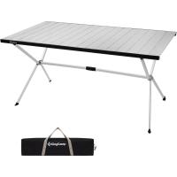 Mesa plegable enrollable de camping de aluminio portátil con bolsa de transporte - Mesa de picnic con soporte de hasta 80 kg - details 7