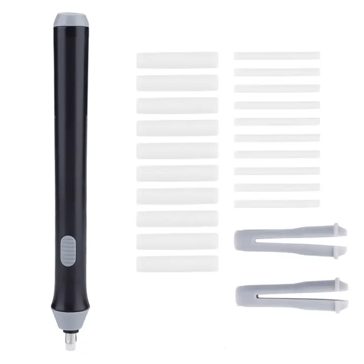Tenwin-Borrador de lápiz automático con batería eléctrica, 22 recambios de goma de borrar, negro - 1