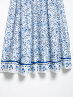 Falda Casual Chic Vintage OUWU Estampado Plisado Cremallera Lateral Moda Primavera Verano Vacaciones - details 5