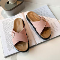 2025 Sandalias de verano para mujer, suela gruesa, plataforma cruzada, chanclas de playa retro, correa única, zapatos casuales - details 19