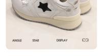 Zapatillas Blancas para Mujer de Suela Gruesa Estilo Casual de Moda Primavera-Otoño Nueva Collections de Zapatos de Tablero de Estrellas de Cuero Suave - details 11