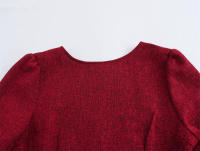 Vestido largo elegante con mangas grandes, tejido elástico fino, moda de primavera con dobladillo elegante para mujer - details 2