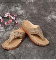 Women Open Toe Boho Casual Sandals Hollow Out Flip Flops Summer Wedge Sneakers Women's Footwear - details 17