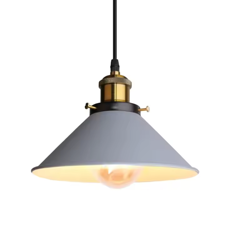 Lámpara colgante retro, lámpara de techo industrial vintage de 22 cm para sala de estar, cocina, dormitorio, restaurante, comedor, pasillo - 1