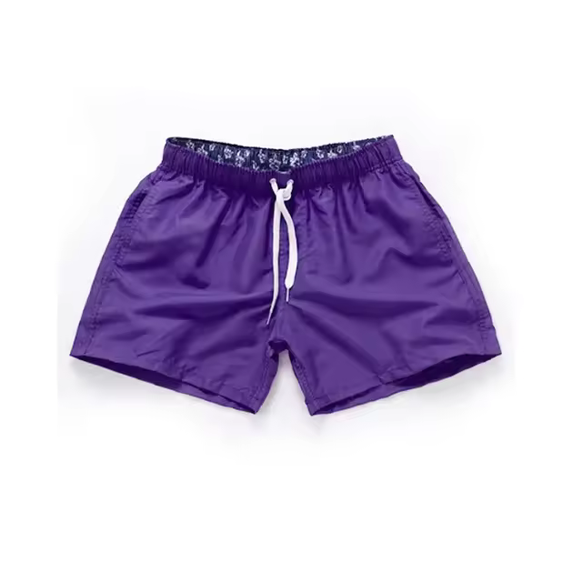 Pantalones cortos de playa informales de secado rápido para hombre y mujer, cintura elástica, ropa de gimnasio sólida - 1