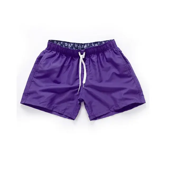 Pantalones cortos de playa informales de secado rápido para hombre y mujer, cintura elástica, ropa de gimnasio sólida - 1