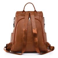 Mochila de cuero de alta calidad para mujer, bolso de hombro femenino Vintage, bolso de viaje antirrobo, Mochilas escolares para niñas - details 31