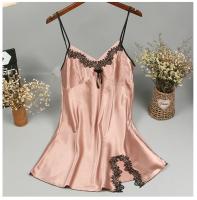Camisón de satén chino para mujer, ropa de dormir Sexy, bata de baño de encaje, vestido de noche informal para el hogar, novedad de verano - details 14