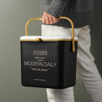 Cubo de basura de gran capacidad para cocina, papelera de reciclaje montada en la pared con tapa, 7/12L - details 3