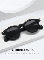 Toyear-gafas de sol ovaladas redondas Vintage para mujer y hombre, lentes de sol de diseñador de marca de lujo, estilo Punk y Rosa, con remaches - details 1