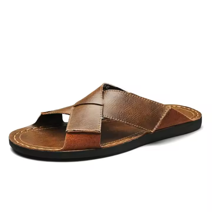 Zapatillas Deslizantes de Moda para Hombre Chanclas Suaves y Cómodas Sandalias Ligeras Antideslizantes de Media Pantorrilla Zapatos para Caminar en Verano - 1