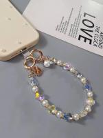 Cadena Colgante de Teléfono en Forma de Pulsera Perlas y Cuentas de Cristal Adorno para Bolso - details 11