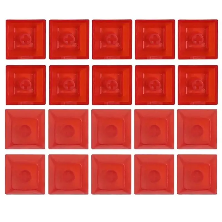 20 piezas Dscaps gruesos PBT DSA 1U, juego de teclas de altura, teclas de suplemento de personalidad en blanco - 1