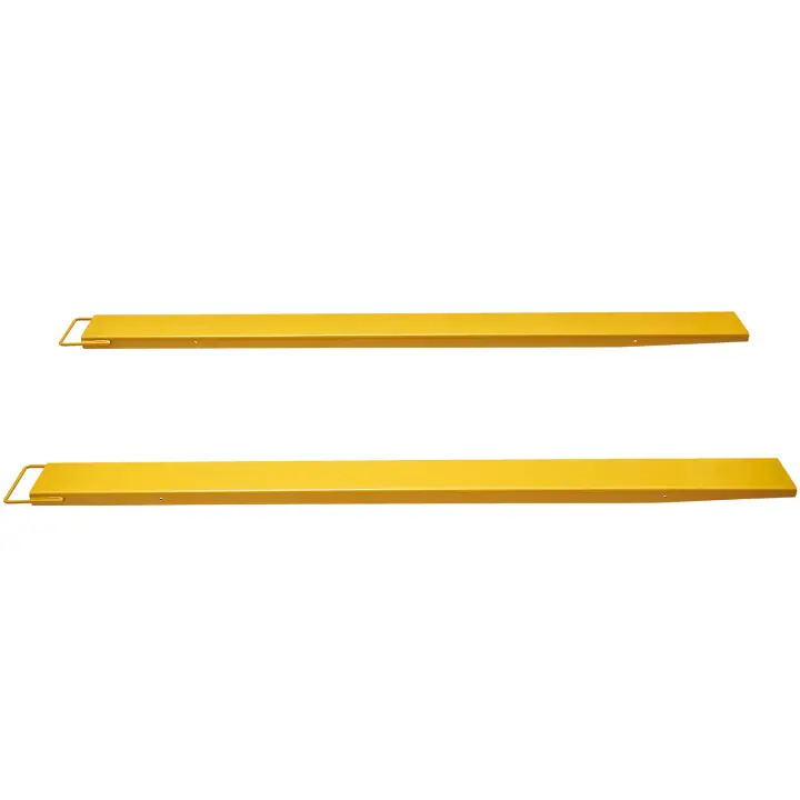 SucceBuy Extensiones de horquilla para palés, 96" de largo y 6.5" de ancho, extensiones de horquilla de acero al carbono de alta resistencia para montacargas, 1 par de extensiones de horquilla para montacargas, accesorios de horquilla industrial para mont - 1